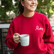 Load image into Gallery viewer, Ruby Embroidered Crewneck
