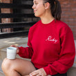Load image into Gallery viewer, Ruby Embroidered Crewneck
