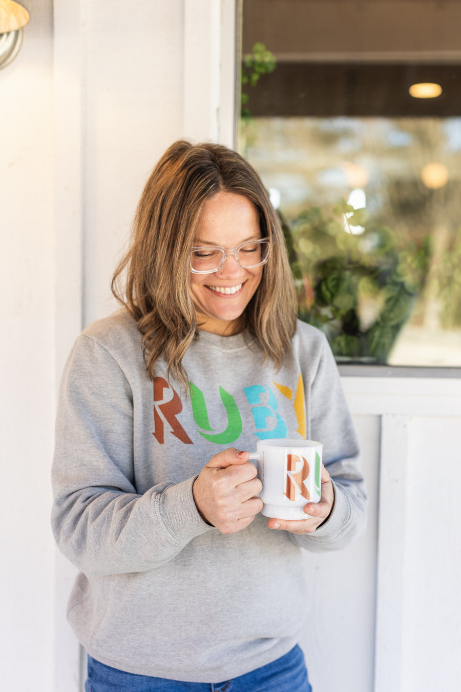 RUBY Milk Glass Mug