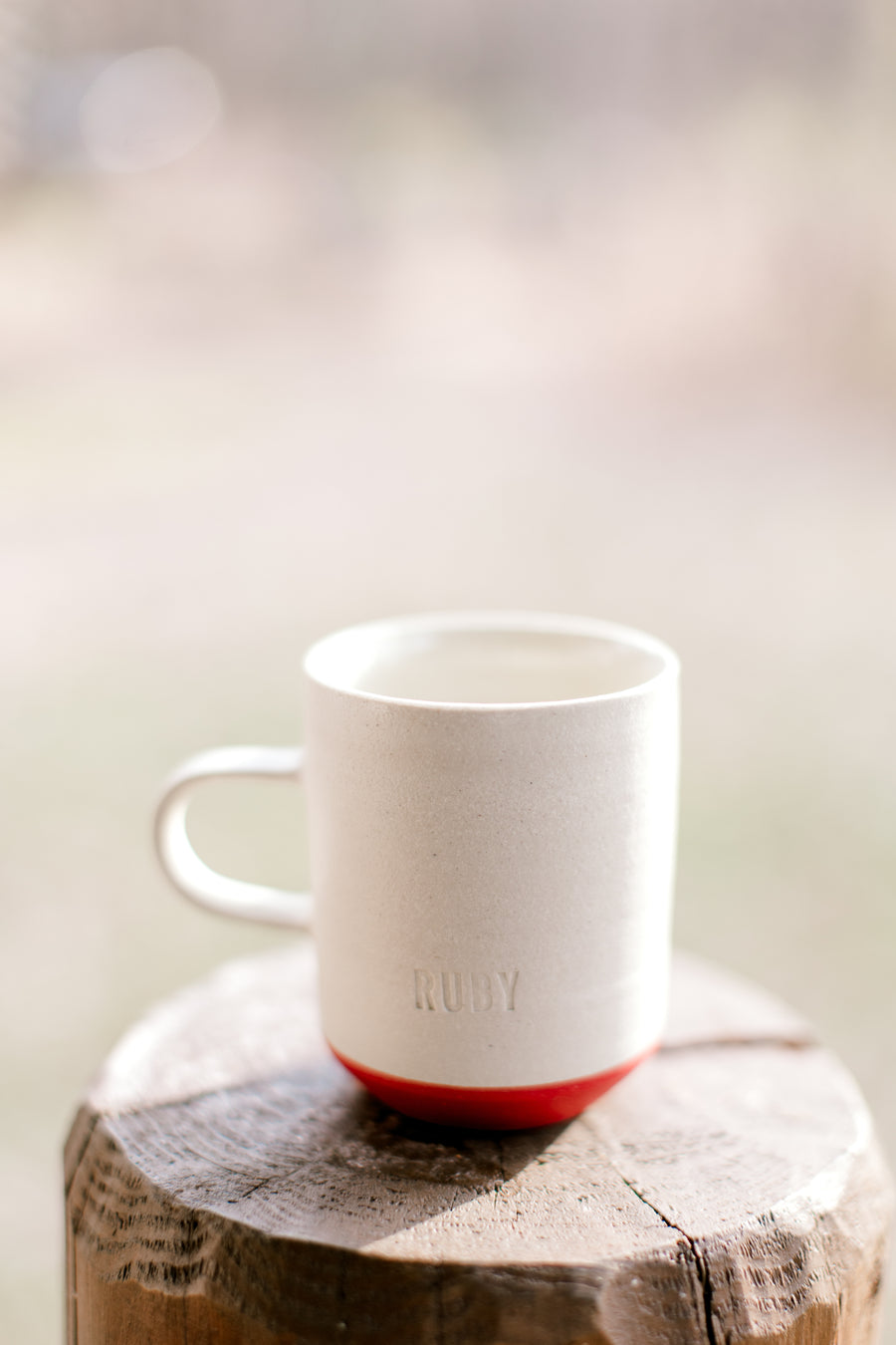 Handmade Ruby PKK Coffee Handle Mug